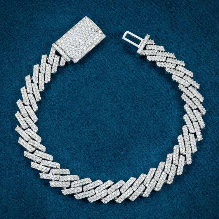 10MM Moissanite Cuban Link Bracelet