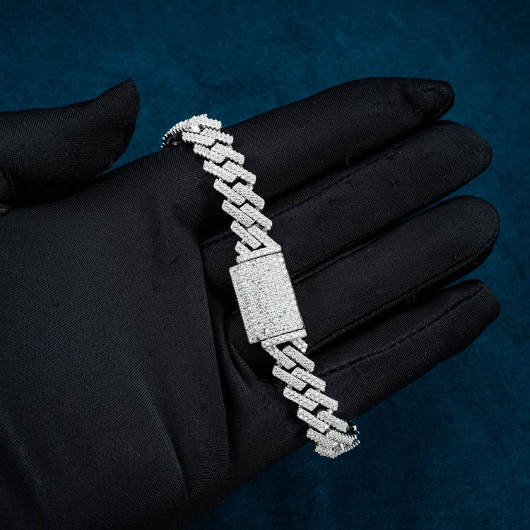 10MM Moissanite Cuban Link Bracelet