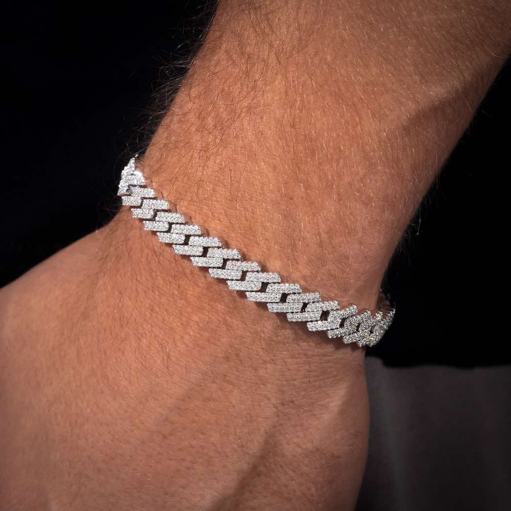 10MM Moissanite Cuban Link Bracelet