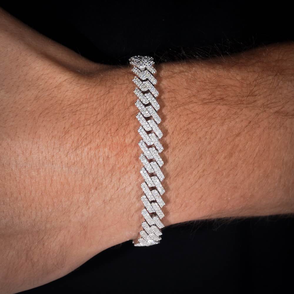 10MM Moissanite Cuban Link Bracelet