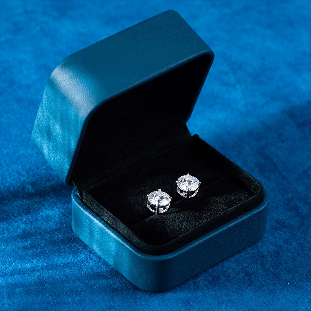 5MM Round Moissanite Stud Earrings