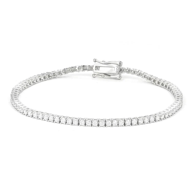 2MM Moissanite Tennis Bracelet 14K Gold