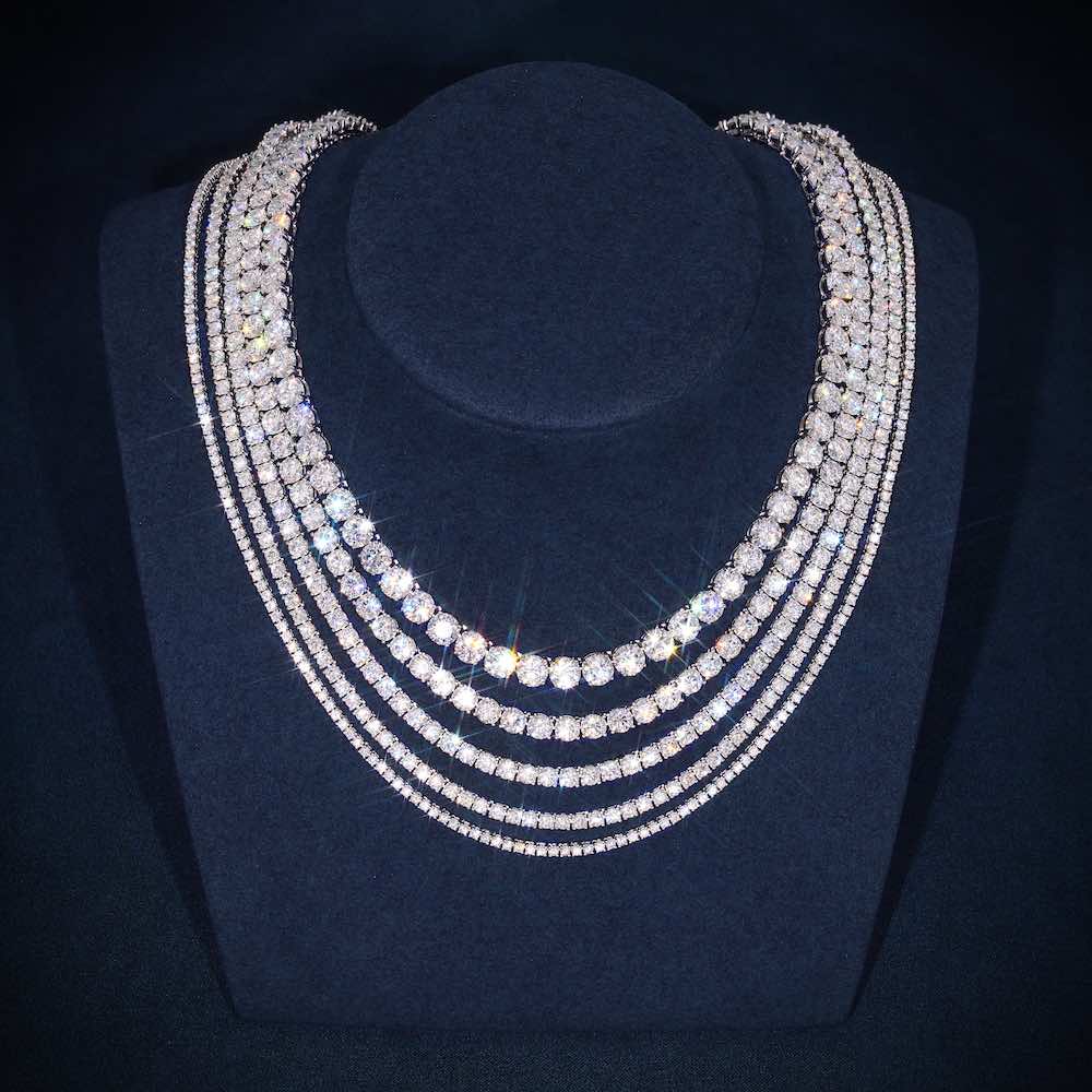 Moissanite Tennis Chain  (ALL SIZES)