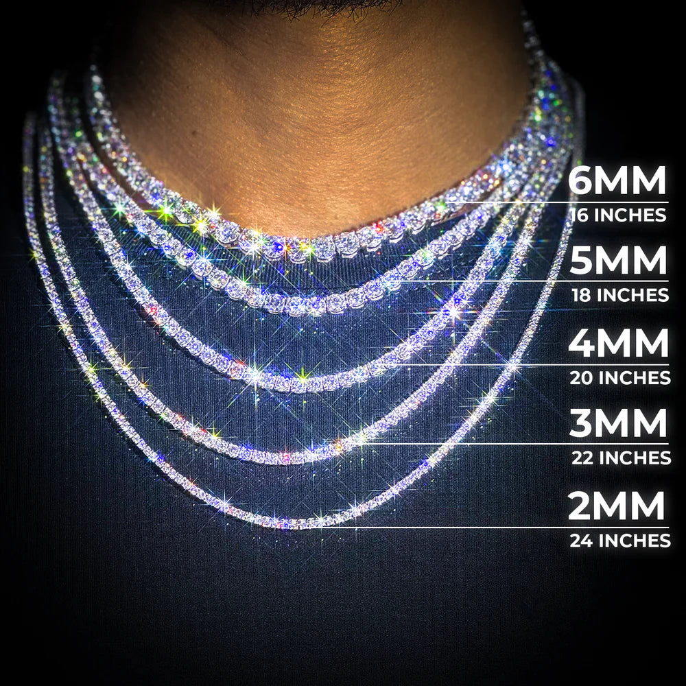 Moissanite Tennis Chain  (ALL SIZES)