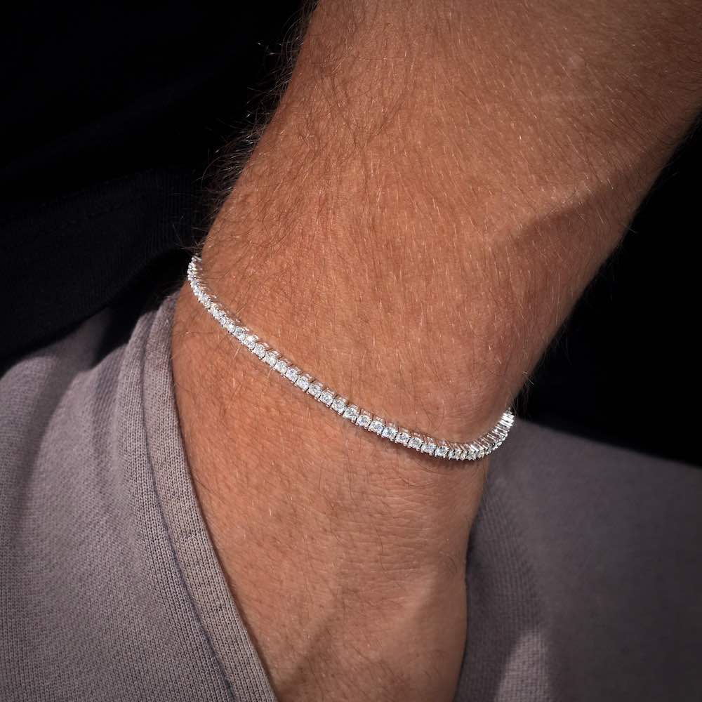 2MM Moissanite Tennis Bracelet 14K Gold